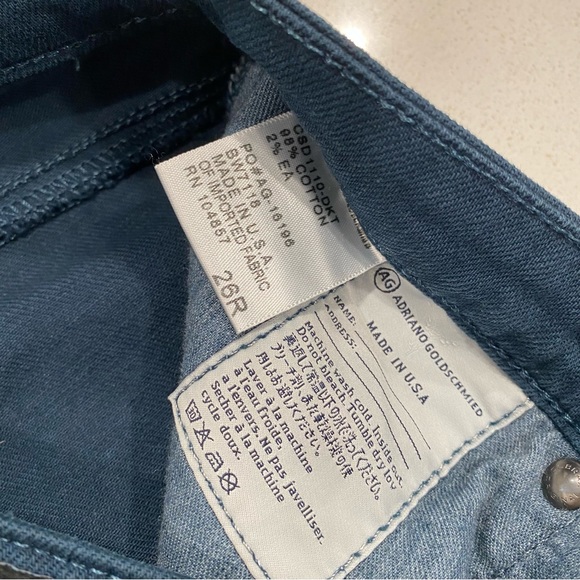 Ag Adriano Goldshmied The Stilt Cigarette Jean Dark Blue sz 26 - Picture 5 of 9